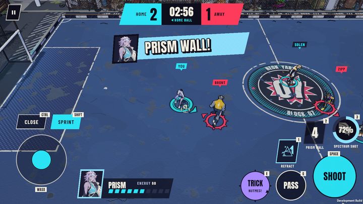 A match in the Neon Yard: Prism raises a prism wall